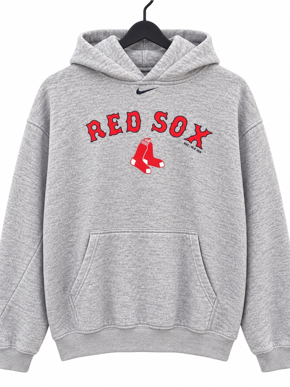 Nike Red Sox Gray Hoodie with Red Logo